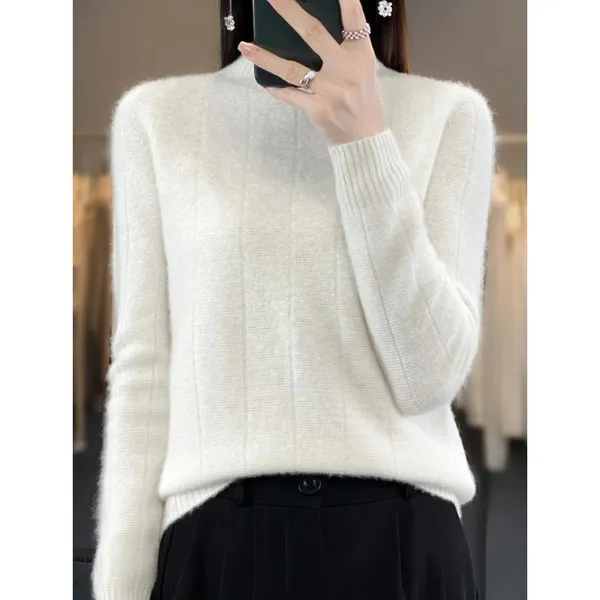 Women's Windproof Turtleneck Jumper with Lined Design | Ideal for Autumn/Winter