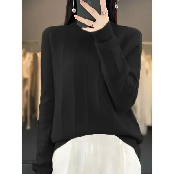 Women's Windproof Turtleneck Jumper with Lined Design | Ideal for Autumn/Winter