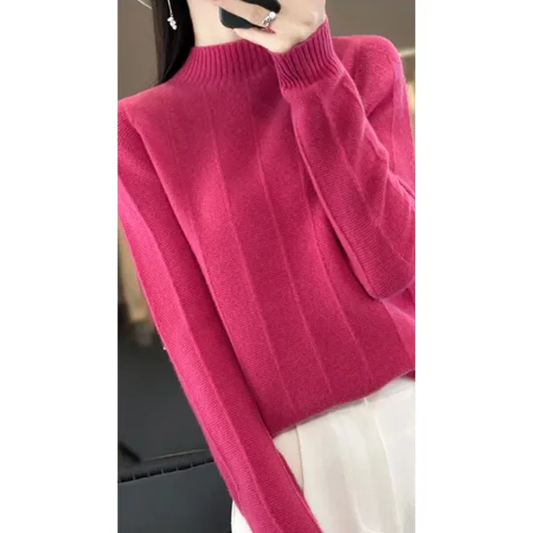 Women's Windproof Turtleneck Jumper with Lined Design | Ideal for Autumn/Winter