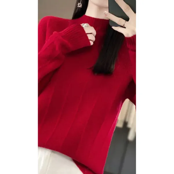 Women's Windproof Turtleneck Jumper with Lined Design | Ideal for Autumn/Winter