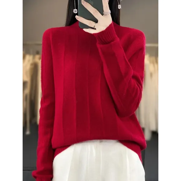 Women's Windproof Turtleneck Jumper with Lined Design | Ideal for Autumn/Winter