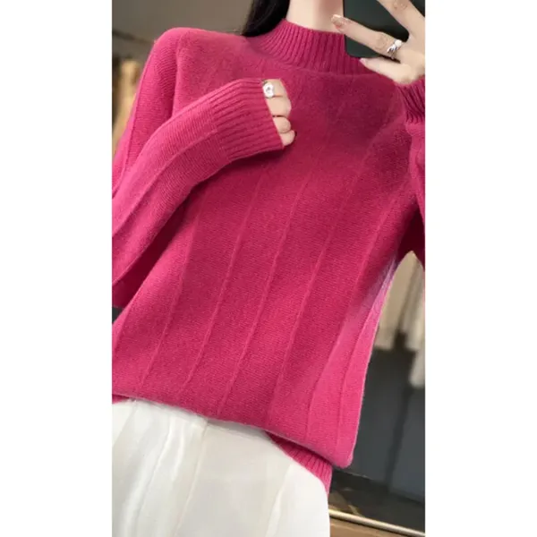 Women's Windproof Turtleneck Jumper with Lined Design | Ideal for Autumn/Winter