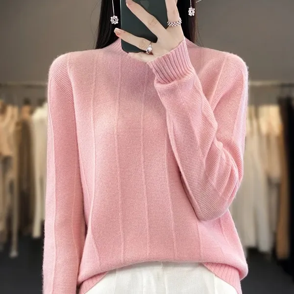 Women's Windproof Turtleneck Jumper with Lined Design | Ideal for Autumn/Winter