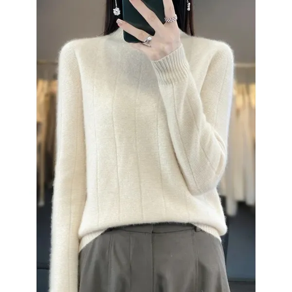 Women's Windproof Turtleneck Jumper with Lined Design | Ideal for Autumn/Winter