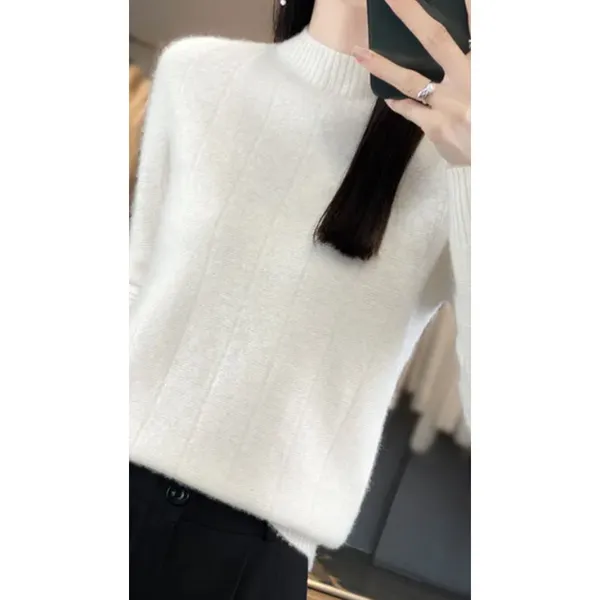 Women's Windproof Turtleneck Jumper with Lined Design | Ideal for Autumn/Winter