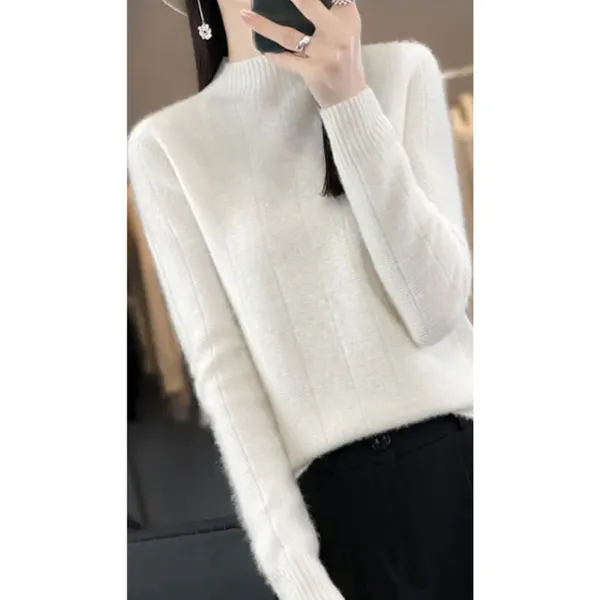 Women's Windproof Turtleneck Jumper with Lined Design | Ideal for Autumn/Winter