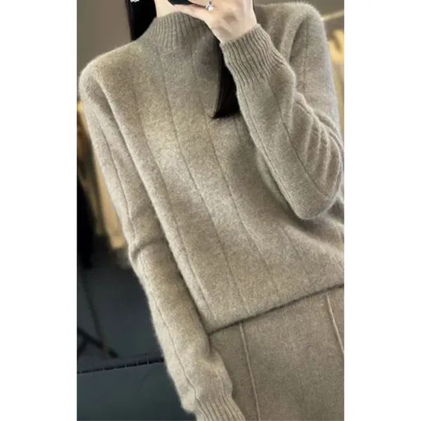Women's Windproof Turtleneck Jumper with Lined Design | Ideal for Autumn/Winter