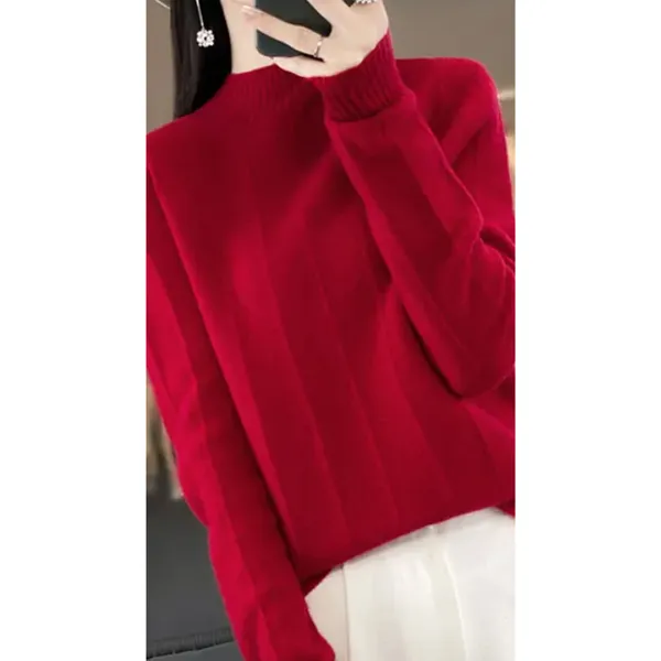Women's Windproof Turtleneck Jumper with Lined Design | Ideal for Autumn/Winter