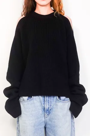 Wool cut-out shoulder jumper RRP £600