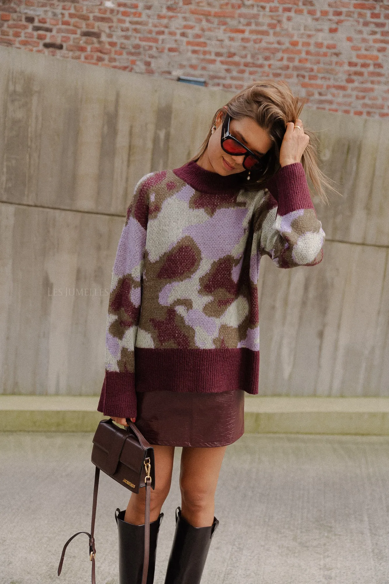 YASTorio LS knit pullover port/torio print